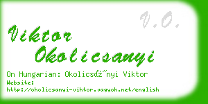 viktor okolicsanyi business card